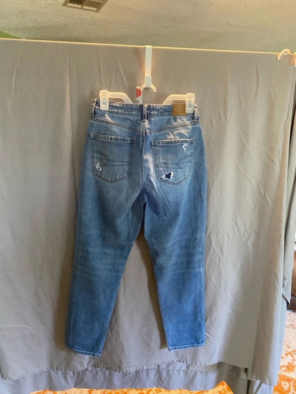 American Eagle Outfitters Blue Distressed Boyfriend Jeans - Picture 9 of 10